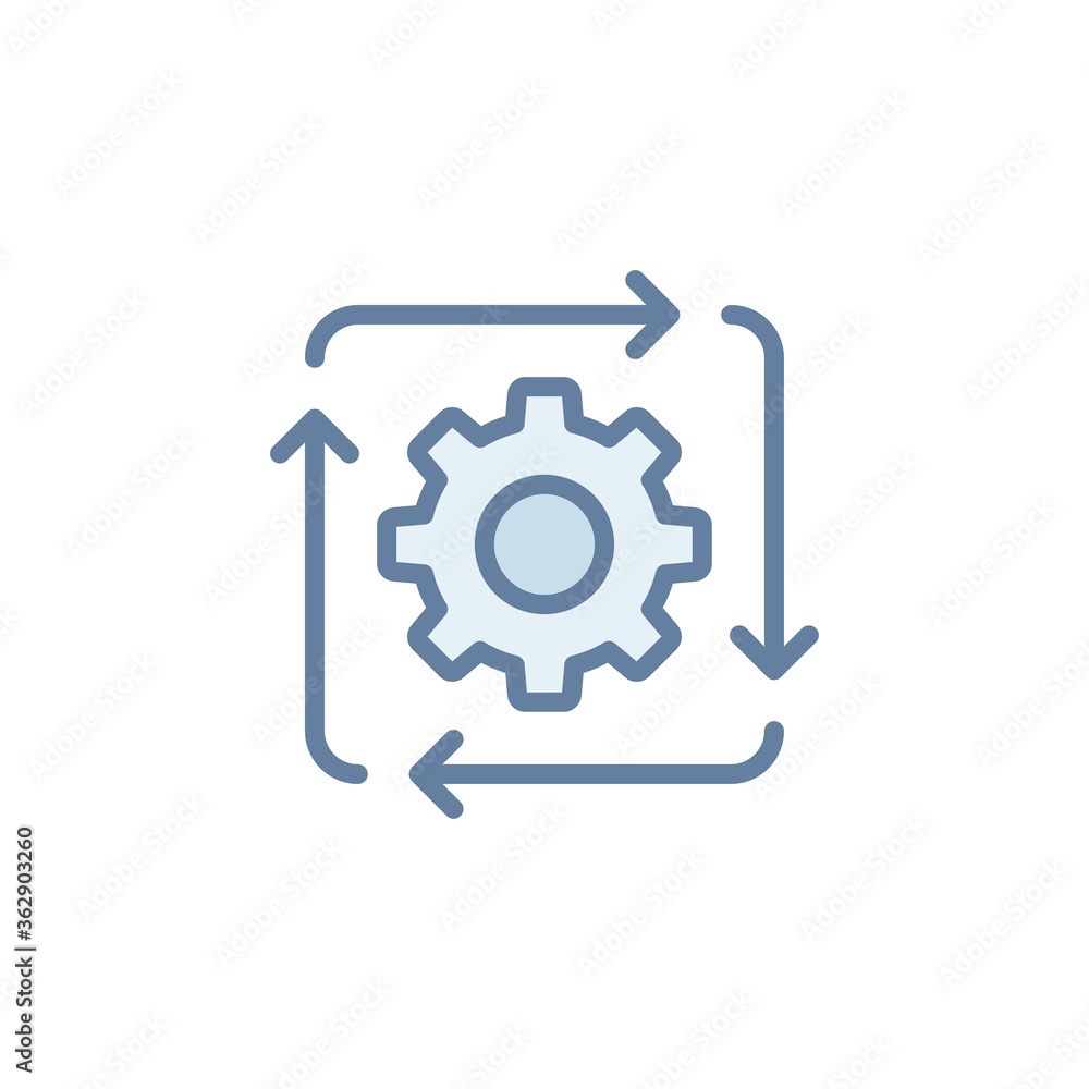 Work flow vector icon symbol isolated on white background Work flow vector icon symbol isolated on white background