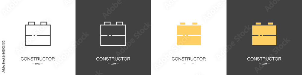 Set of logos for children's parts of the game constructor. Vector illustration
Set of logos for children's parts of the game constructor. Vector illustration