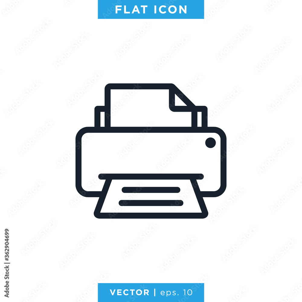 Printer Icon Vector Design Template. Printer Icon Vector Design Template.