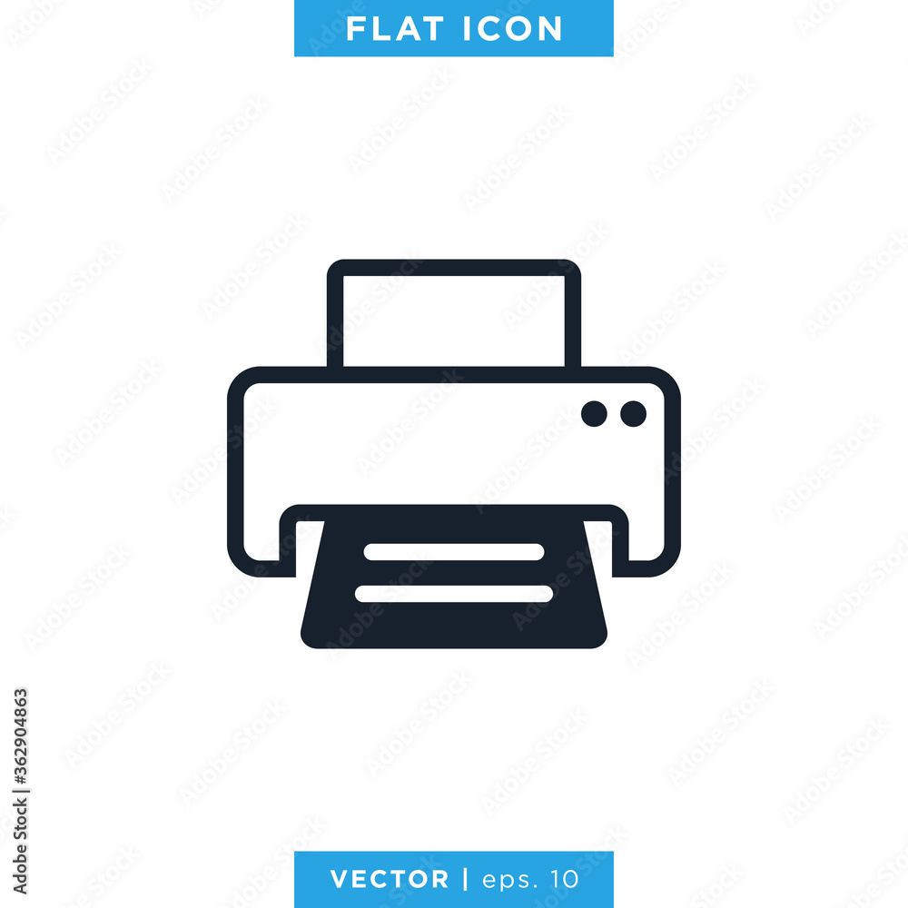 Printer Icon Vector Design Template. Printer Icon Vector Design Template.