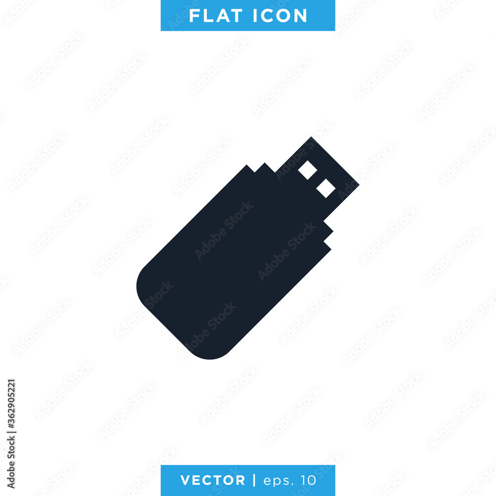 USB Flash Drive Icon Vector Logo Design Template. USB Flash Drive Icon Vector Logo Design Template.