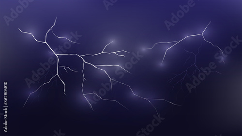 Lightning, abstract background, vector illustration