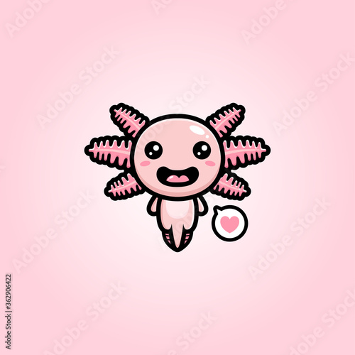 cute axolotl vector design