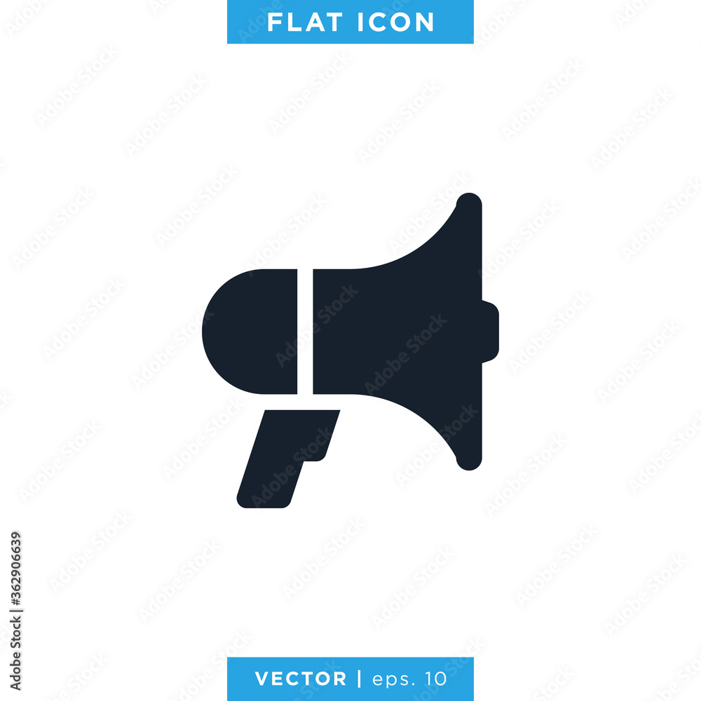 Megaphone Icon Vector Logo Design Template. Megaphone Icon Vector Logo Design Template.