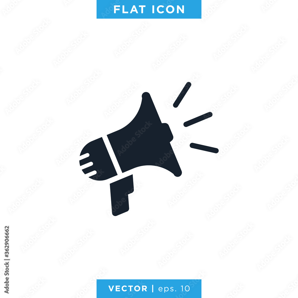Megaphone Icon Vector Logo Design Template. Megaphone Icon Vector Logo Design Template.