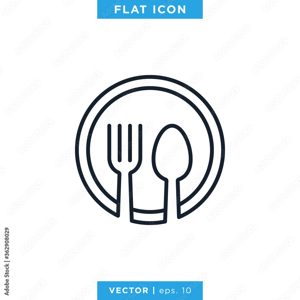 Spoon and Fork Icon Vector Logo Design Template. Food, Restaurant Symbol Spoon and Fork Icon Vector Logo Design Template. Food, Restaurant Symbol