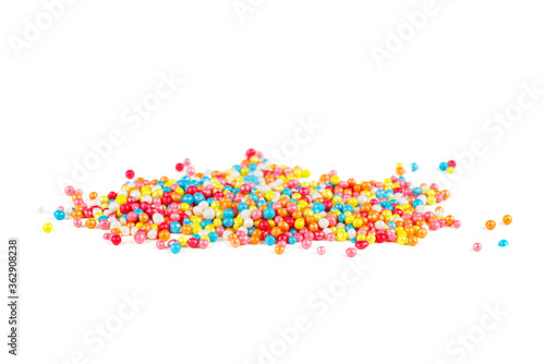 Multicolored sweet sugar powder