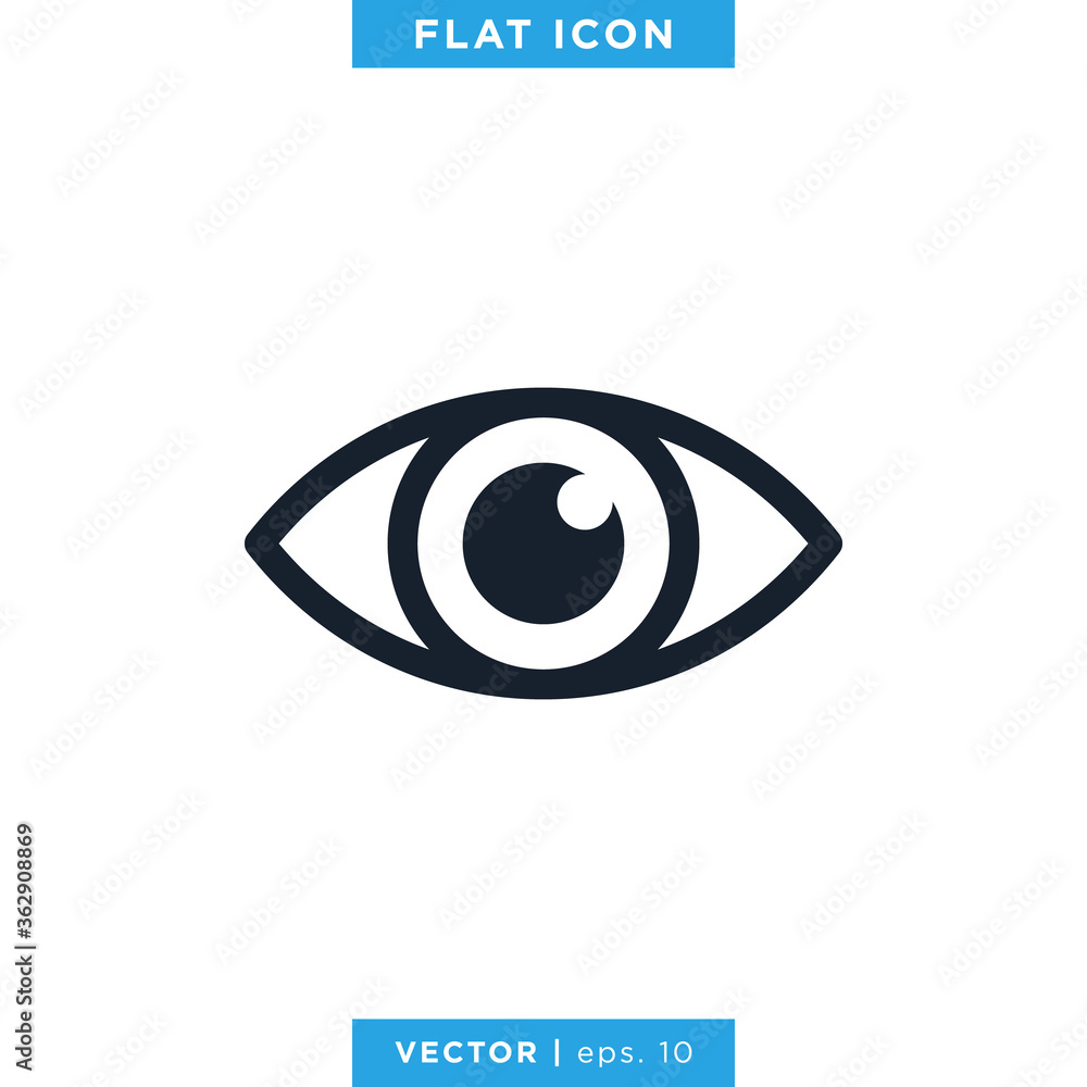 Eye Icon Vector Logo Design Template