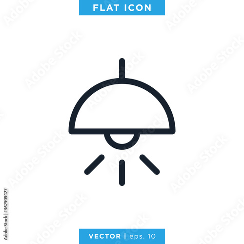 Ceiling Lamp Icon Vector Design Template