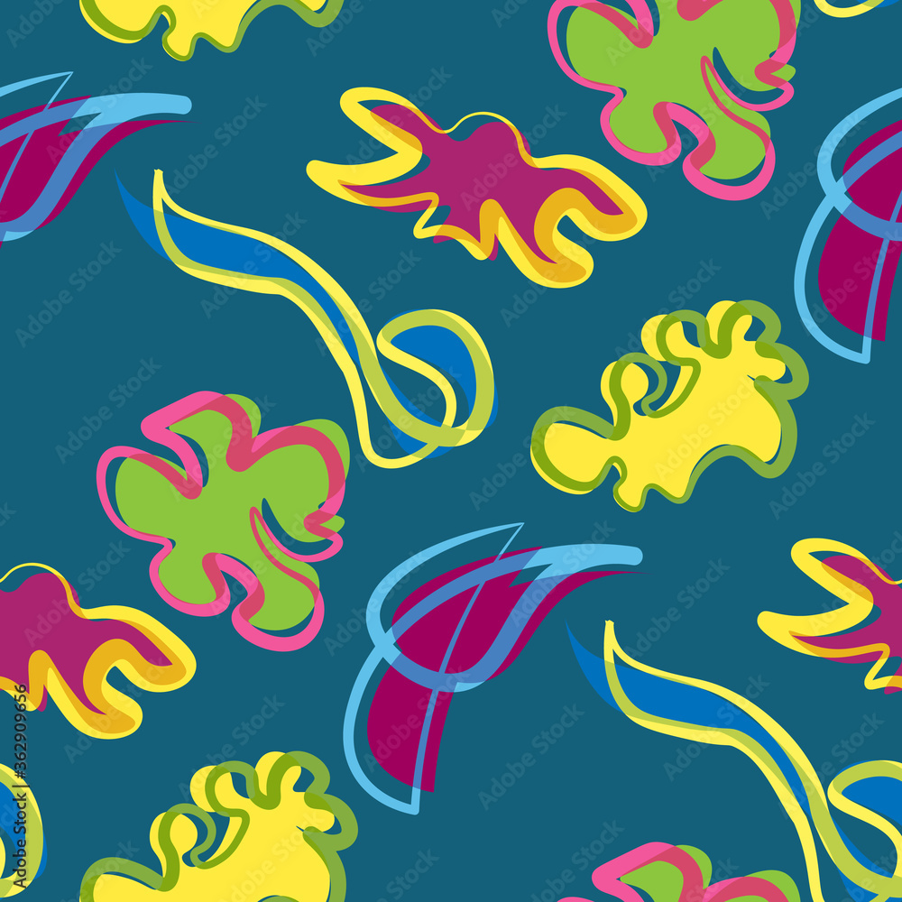 bright colored abstract seamless doodle pattern shapes bright colored abstract seamless doodle pattern shapes