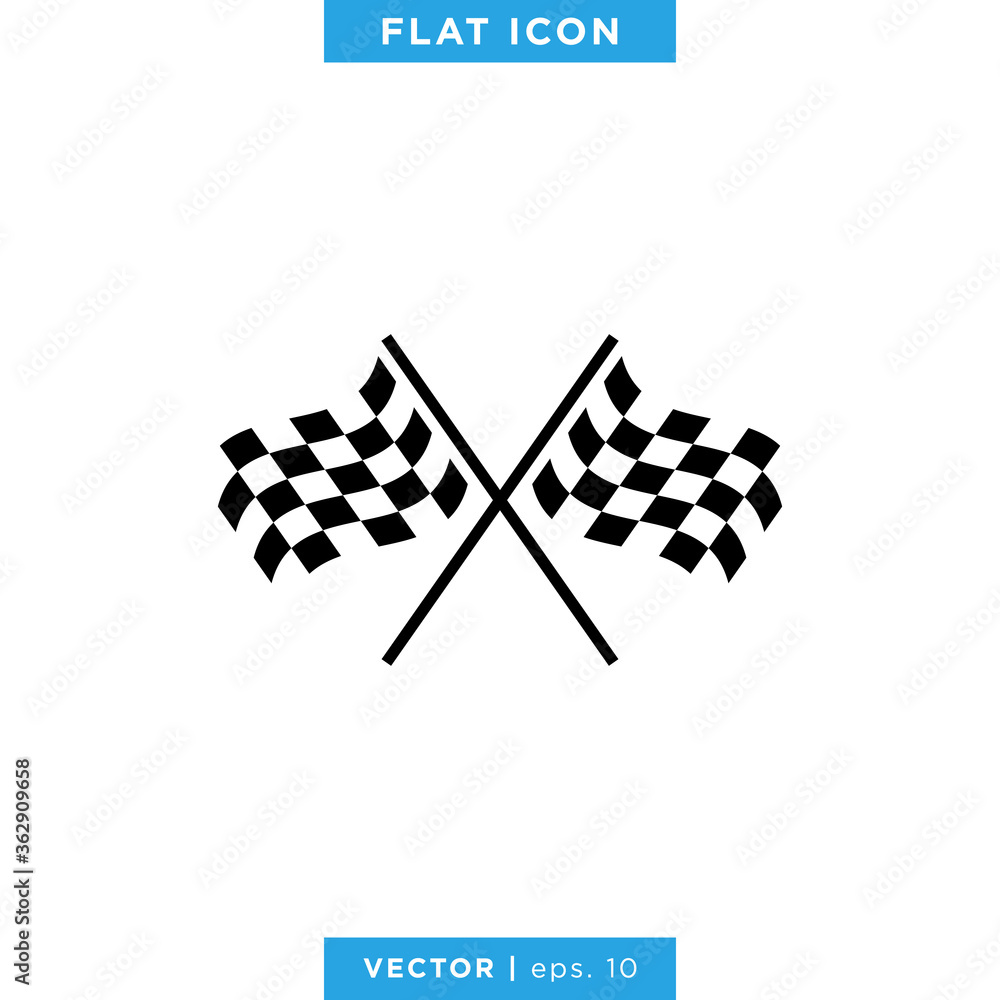 Racing Flag Icon Vector Design Template Racing Flag Icon Vector Design Template