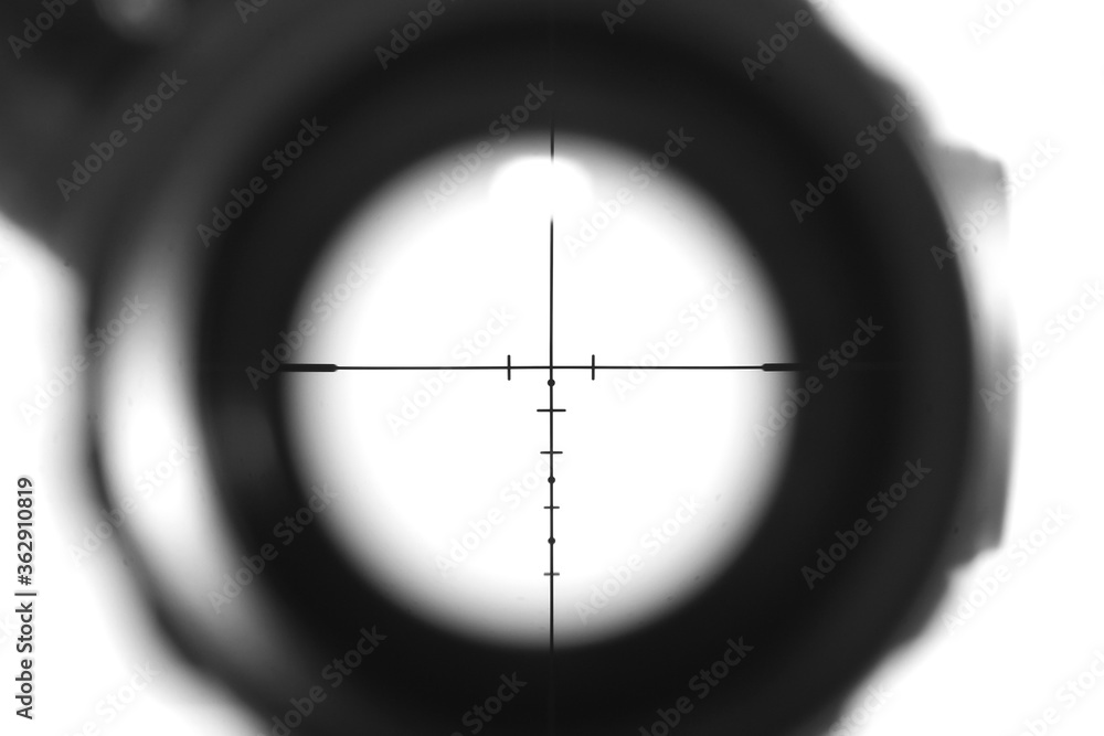 Sniper scope rifle isolate on white background Sniper scope rifle isolate on white background