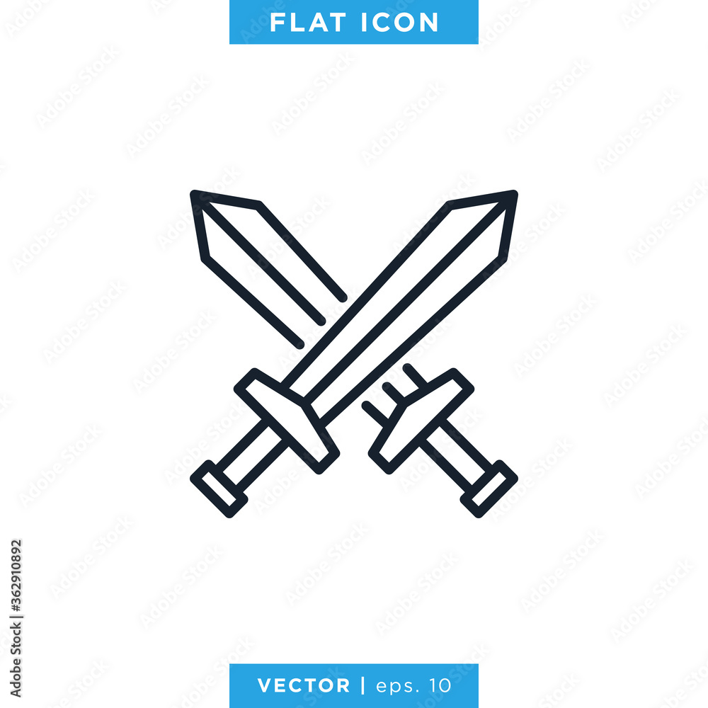 Sword Icon Vector Logo Design Template Sword Icon Vector Logo Design Template