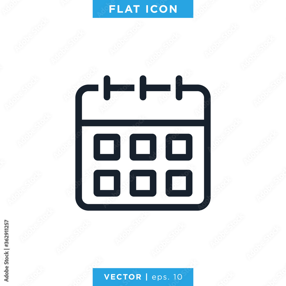 Calendar Icon Logo Vector Design Template. Calendar Icon Logo Vector Design Template.