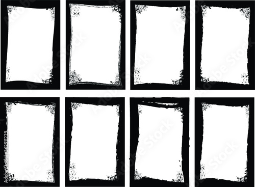 Grunge frame borders vector collection