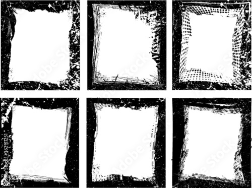 Grunge frame borders vector collection