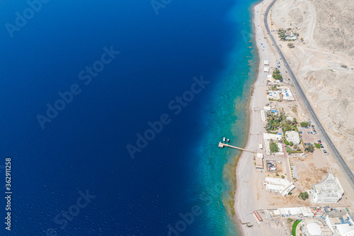 Aerial view of the Red sea  South Israel