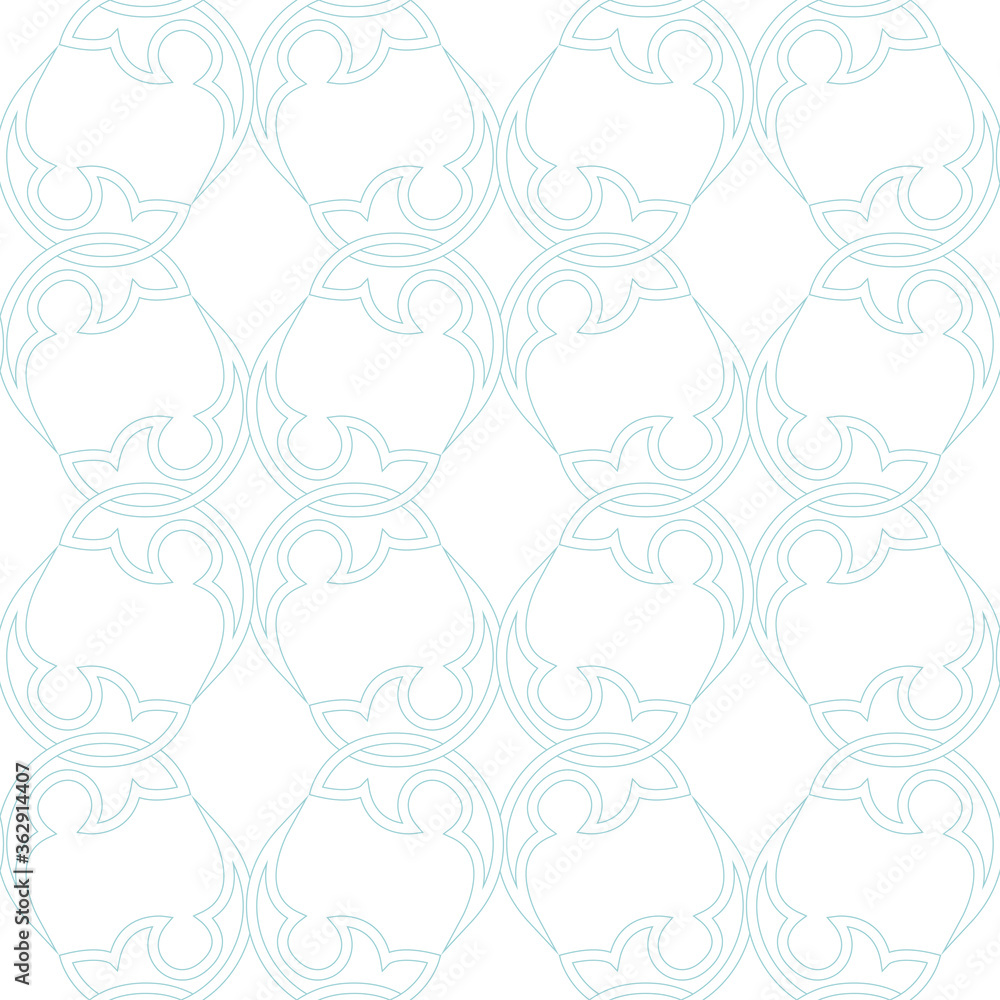 Fototapeta premium Geometric seamless pattern. Blue design on white background