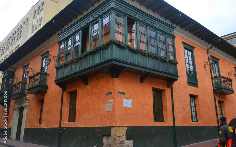 old house  street Santa fe de Bogota Colombia