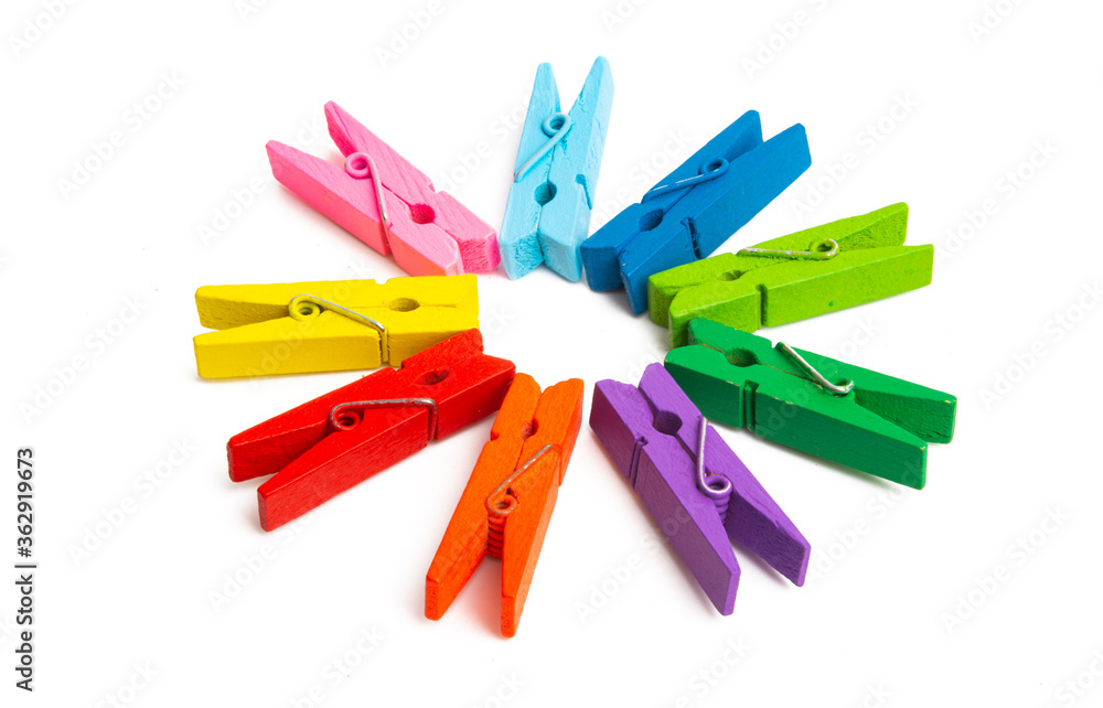 colorful clothespins isolated colorful clothespins isolated