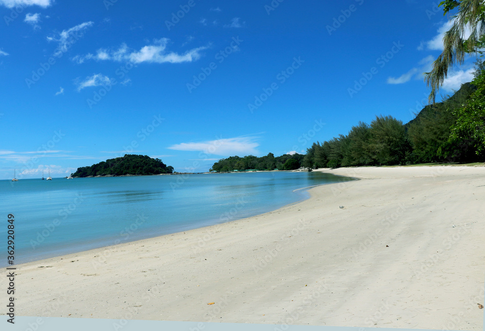 landscape view of Tanjung Rhu Beach, Langkawi Island, Malaysia