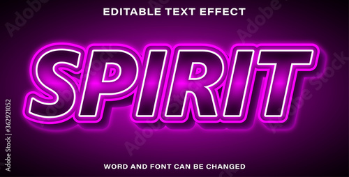 spirit text effect