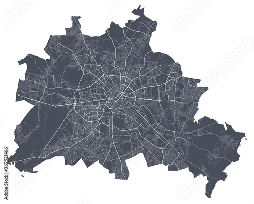 Canvas Print Berlin map