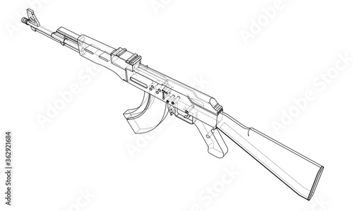 Machine Gun. 3D illustration