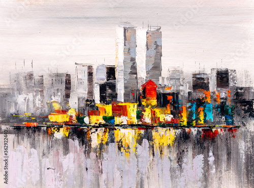 Oil Painting - New York City Skyline