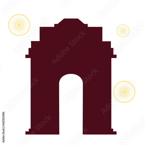 silhouettes famous monuments of india