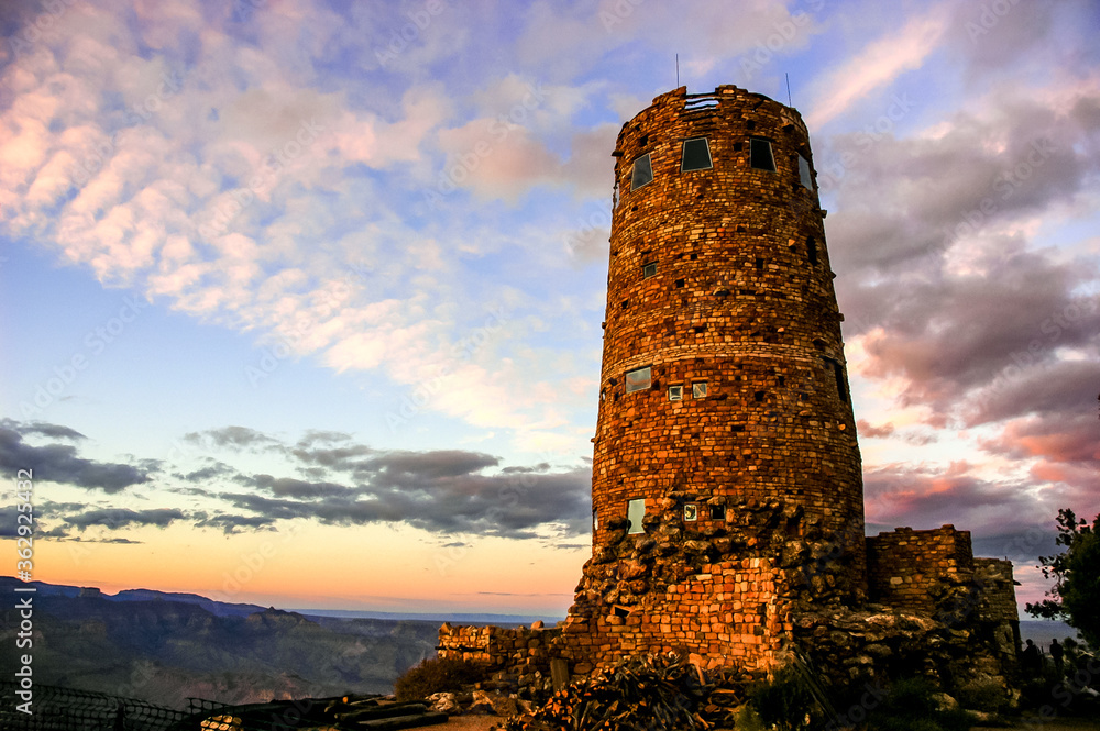 sunset over the castle sunset over the castle