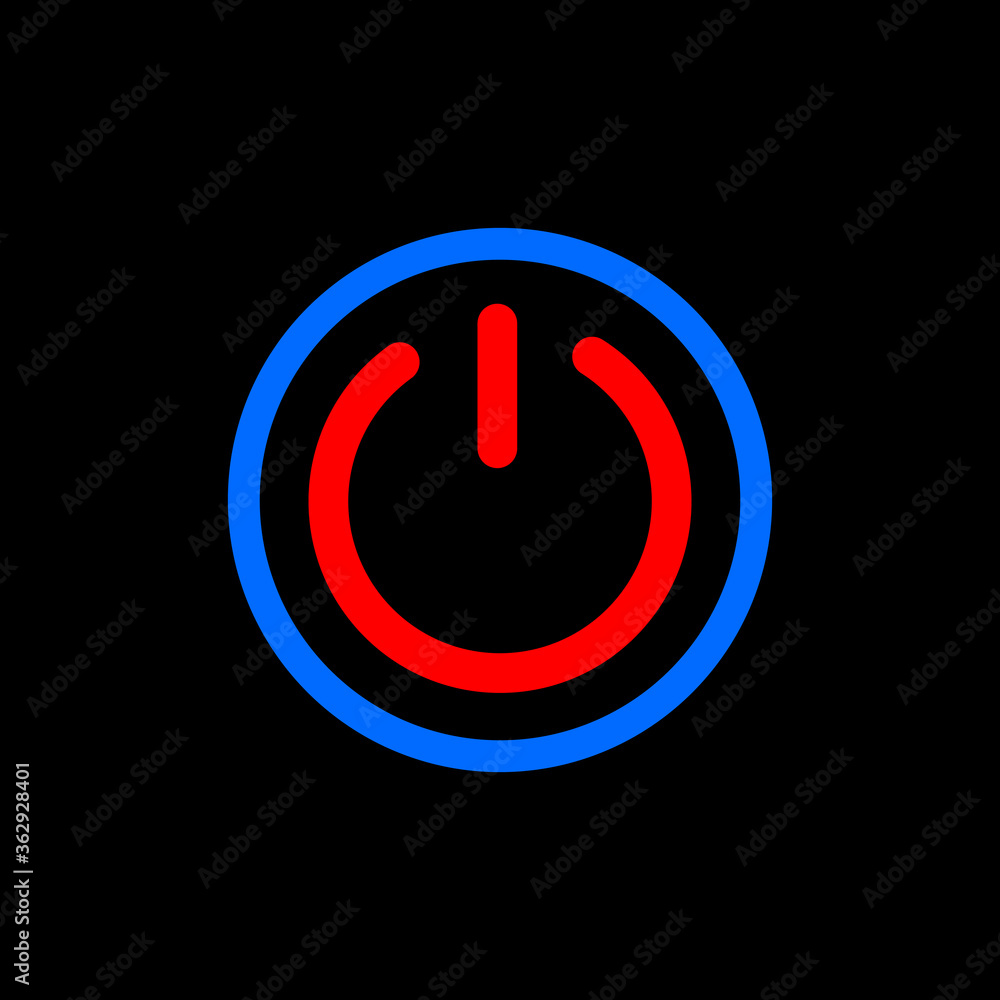 Switch vector icon on black background