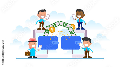 Online payment transactions between people.
