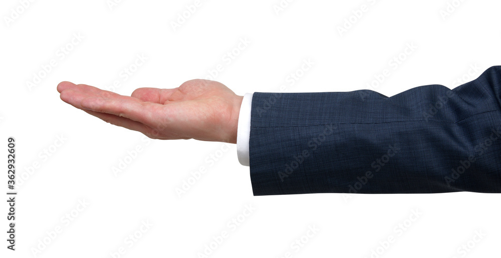 Open palm - hand gesture isolated on white Open palm - hand gesture isolated on white