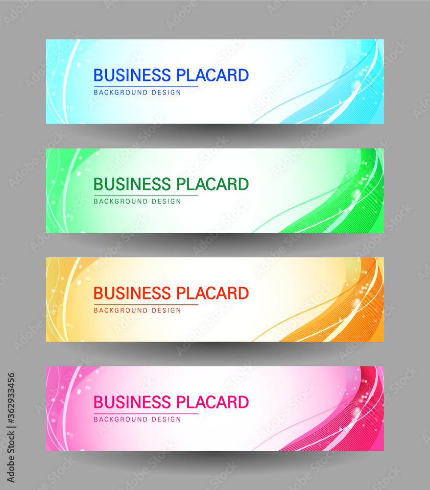 Fototapeta premium 비즈니스 현수막. 벡터 백그라운드 디자인 세트.