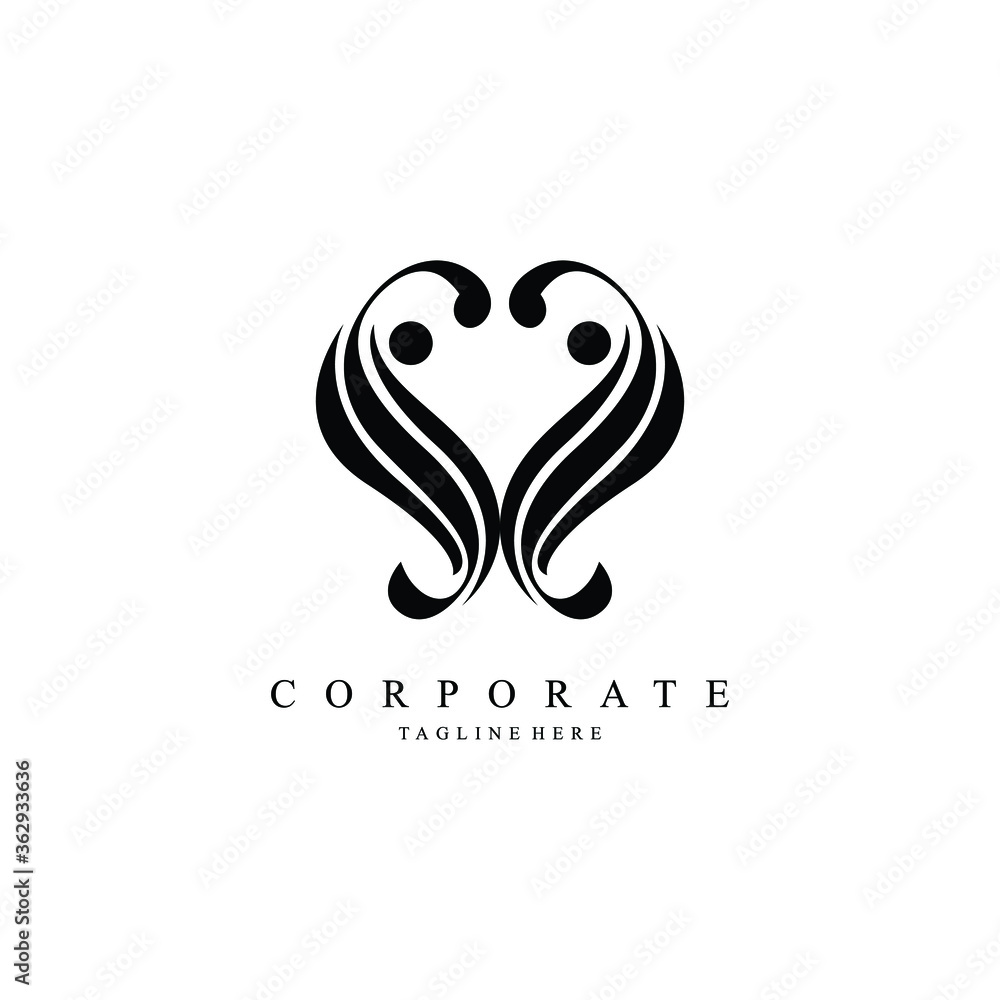 Obraz premium ss letter logo corporate. ss letter vector logo