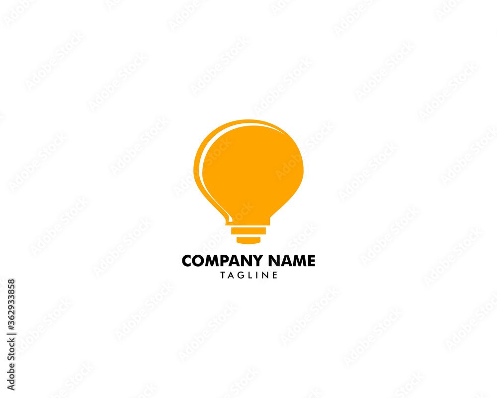Light bulb design logo template Light bulb design logo template