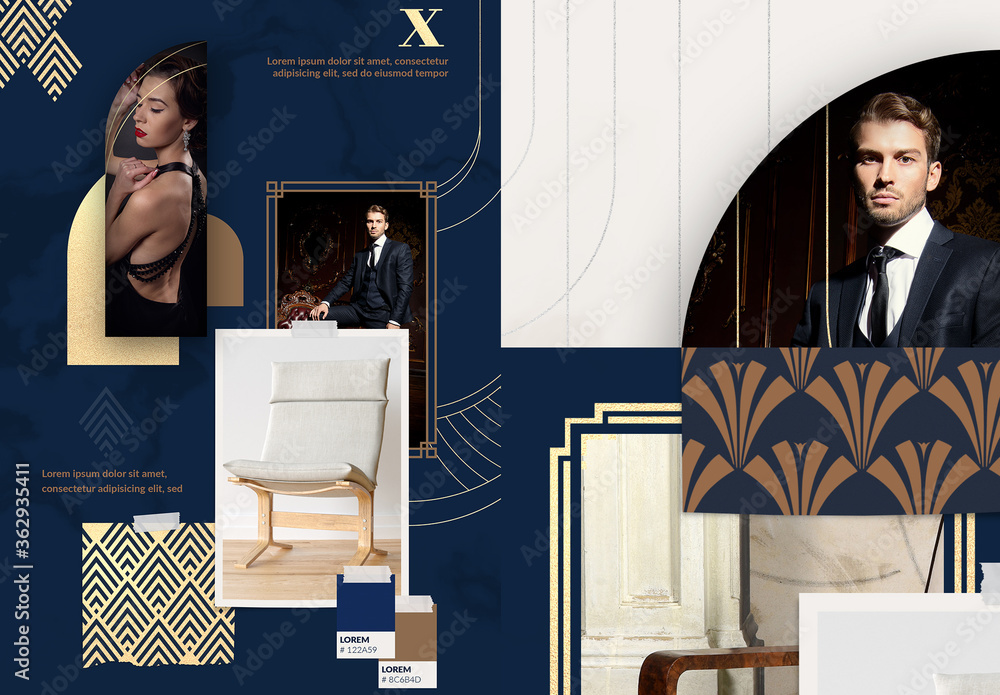 Elegant and Modern Moodboard Set Stock Template | Adobe Stock
