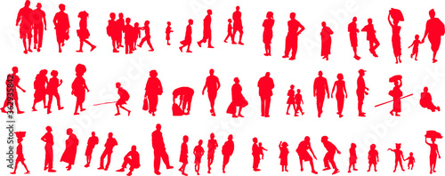 People silhouette master collection. African people, vector illustration, eps 10