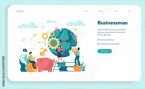Business web banner or landing page. Idea of strategy