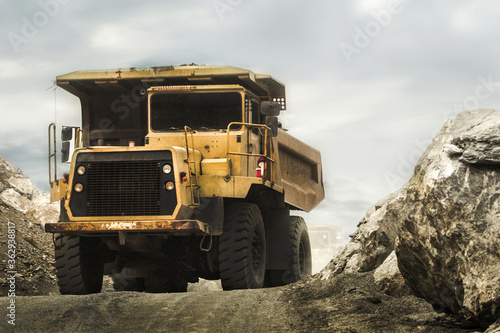 Big mining dumping truck