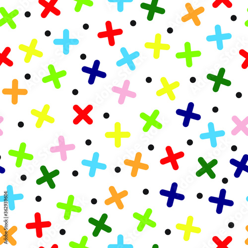 Geometric Vector pattern. Hipster fashion Memphis style.