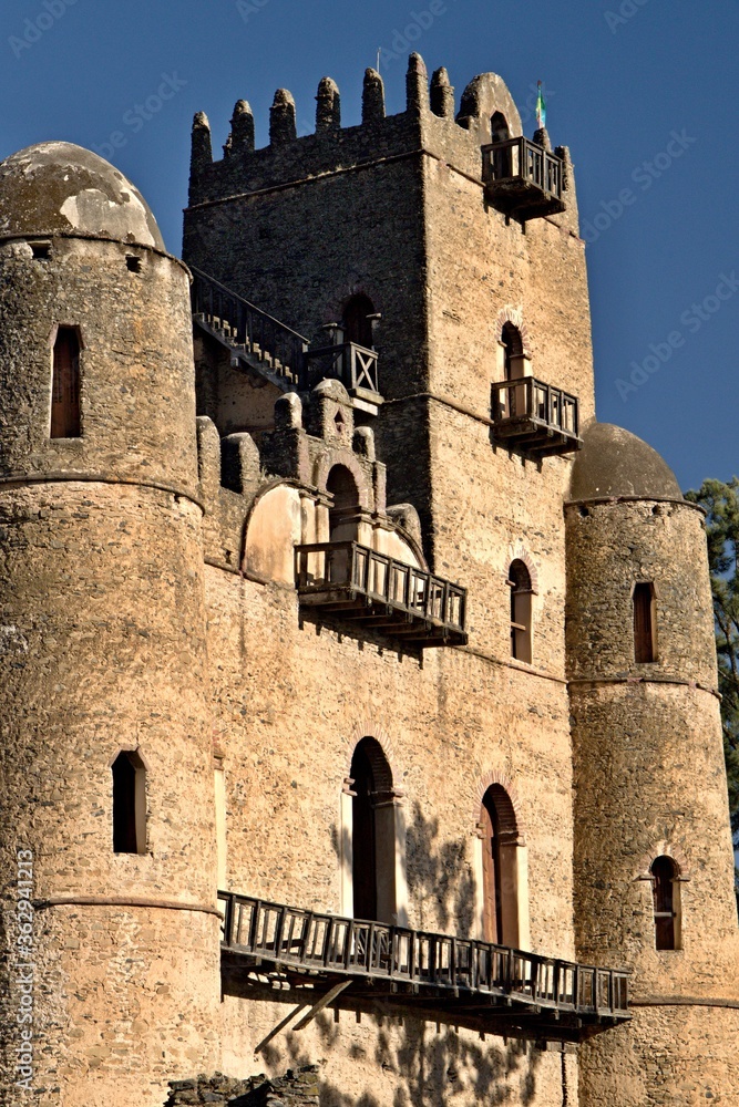 Fasil Ghebbi (Royal Enclosure) is the remains of a fortress-city within Gondar, Ethiopia. It was founded in the 17th century by Emperor Fasilides (Fasil) and was the home of Ethiopia's emperors.
