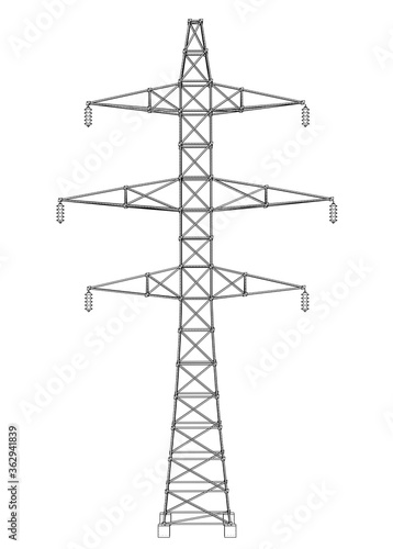 Tela Electric pylon or electric tower concept