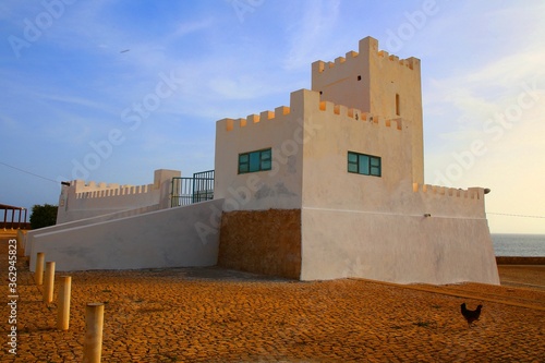 White fort in Maio, Cape Verde photo