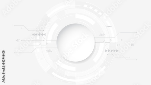 Grey white Abstract technology background,Hi tech digital connect, communication, high technology concept, science, technology background