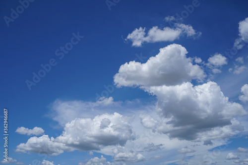 Blue Sky background with white clouds