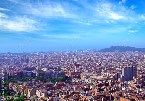An aerial view of Barcelona, Spain © Jbyard