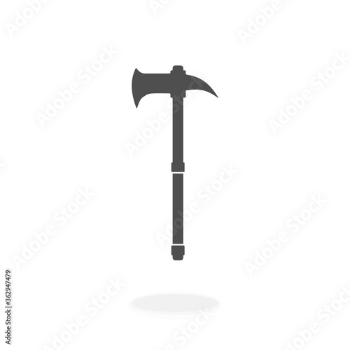 Tomahawk Icon Indian National Weapon Native American Ax Black Silhouette Vector Illustration Sign Symbol