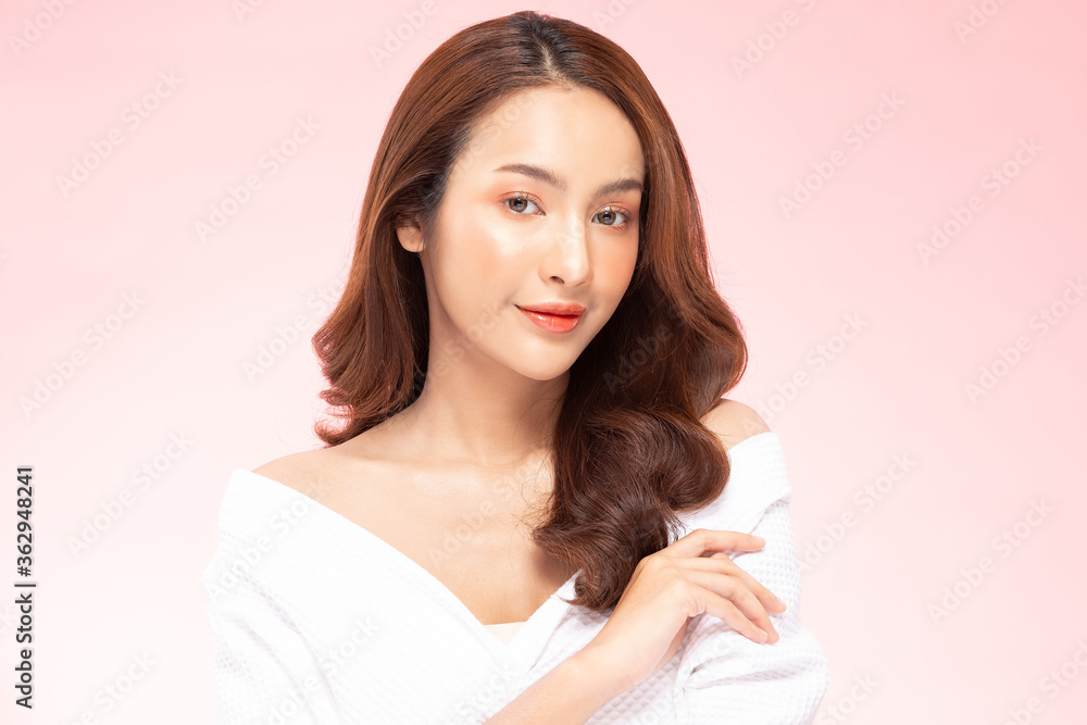 Beautiful Asian woman smile with clean and fresh skin Happiness Beautiful Asian woman smile with clean and fresh skin Happiness
